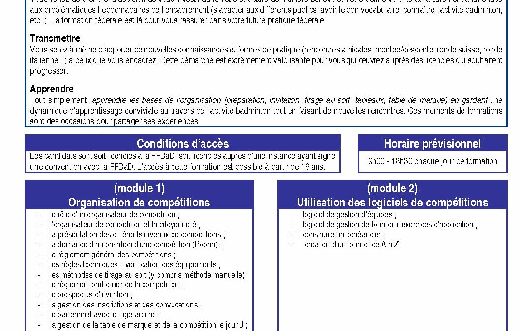 FORMATION GEO – SAISON 2018-2019